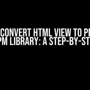 How to Convert HTML View to PDF using jsPDF npm Library: A Step-by-Step Guide