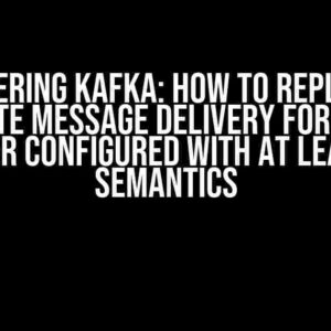 Mastering Kafka: How to Replicate Duplicate Message Delivery for a Kafka Producer Configured with at Least Once Semantics